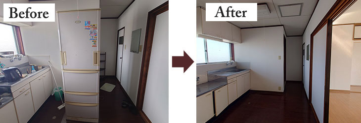 遺品整理前後写真